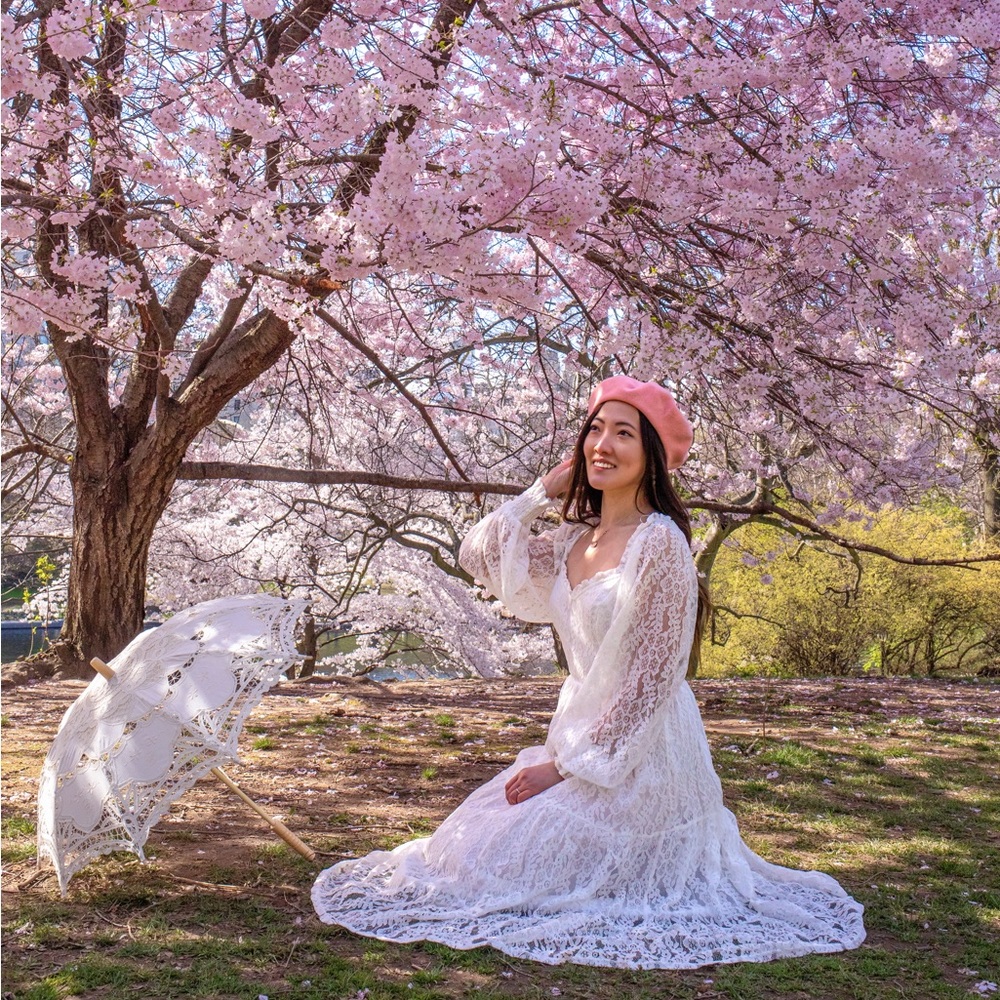 White Lace Midi Dress